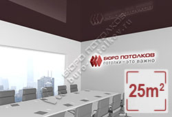 Натяжной потолок L83 оливково-сермяжный глянцевый (лак) 25 м2 (MSD Premium)