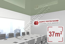 Натяжной потолок L76 масть грульо глянцевый (лак) 37 м2 (MSD Premium)