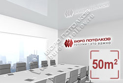 Натяжной потолок L04 лавандово-серый глянцевый (лак) 50 м2 (MSD Premium)