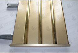 Комплект реечного потолка для ванной 1,72х1,50 м ППР-84 (0202 золото металлик/0402 золото зеркальный)