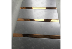 Реечный потолок Бард ППР Дуо-165 (0205 серебро металлик/0403 медь зеркальный)