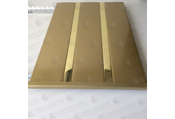 Реечный потолок Бард ППР-100/25КФ (0202 золото металлик/0402 золото зеркальный)