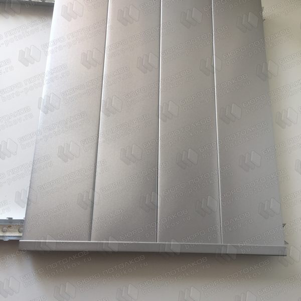 Реечный потолок Бард ППР-100КФ (0205 серебро металлик/без вставки)