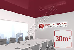 Натяжной потолок L30 черносливовый глянцевый (лак) 30 м2 (MSD Premium)