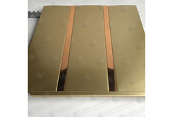 Реечный потолок Бард ППР-150/25КФ (0202 золото металлик/0403 медь зеркальный)