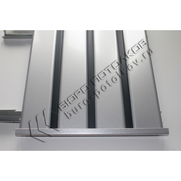 Реечный потолок Бард ППР-84 (0205 серебро металлик / 0307 черный)