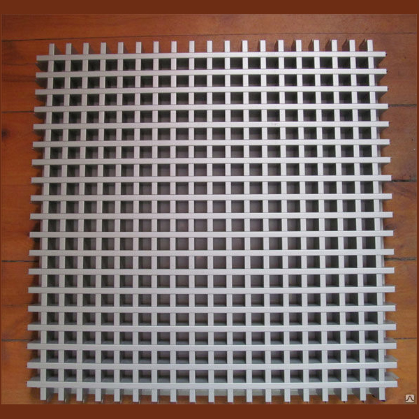 Потолок Грильято 30х30 Серебристый металлик (h=50; b=10) ЦСС