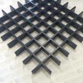 Потолок Грильято 86х86Я Черный (h=30; b=10)
