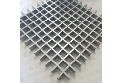 Потолок Грильято 50х50 Серебристый металлик (h=40; b=10) ЦСС