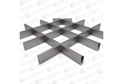 Потолок Грильято 150х150 Серебристый металлик (h=30; b=10) ЦСС