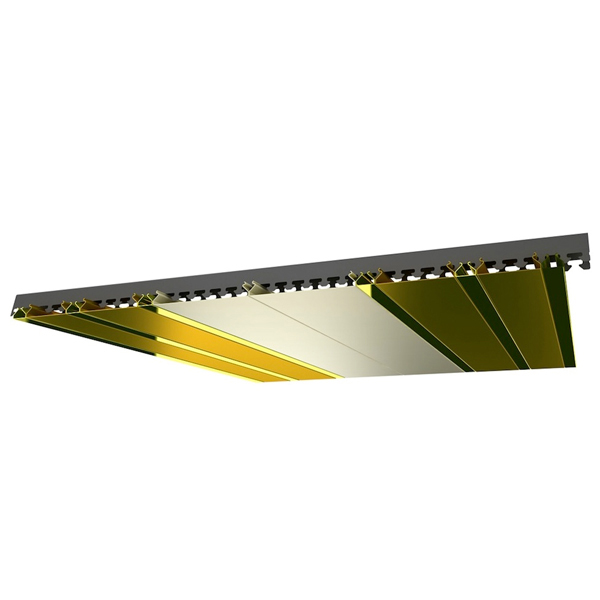 Реечный потолок CESAL / S-150 металлик серебристый-C02 / 0,4мм