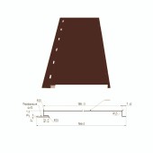 Потолочно-стеновая панель ОМИ М1 RAL 8017 0,5 мм шоколадно-коричневый